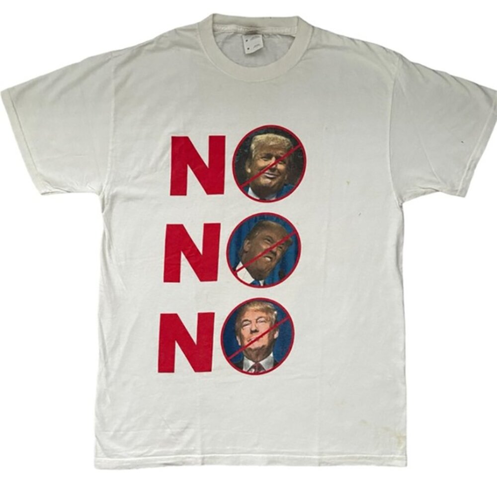 FRUIT OF THE LOOM DONALD TRUMP inchNOinch White Graphic T Shirt in Medium